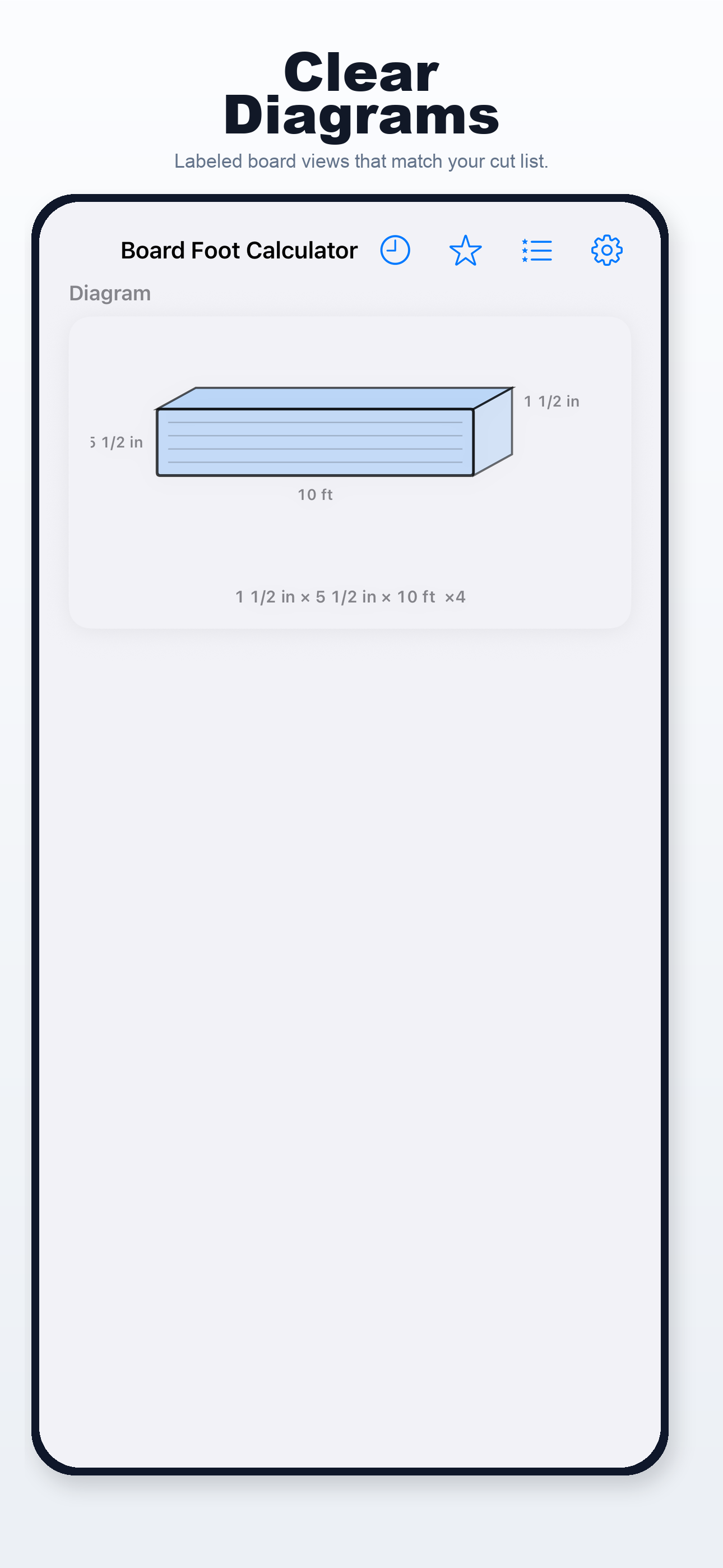 Board Foot Calculator iPhone screen 3