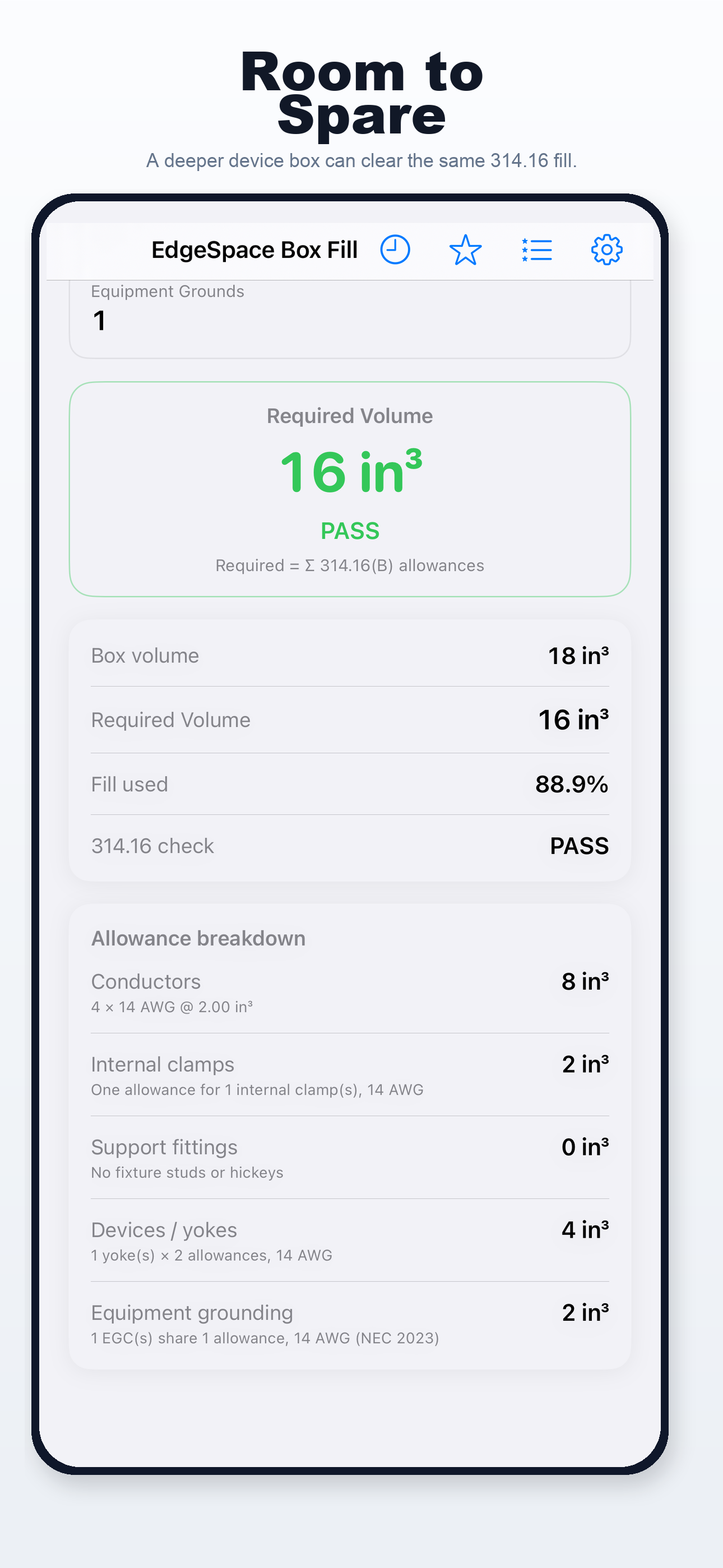 Box Fill Calculator iPhone screen 4