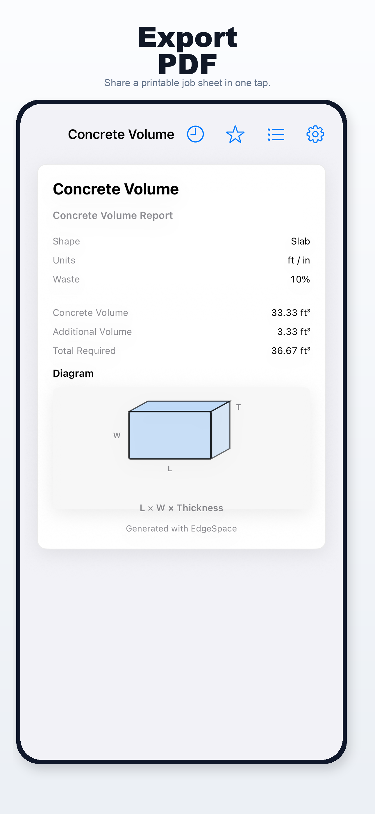 Concrete Volume Calculator iPhone screen 4