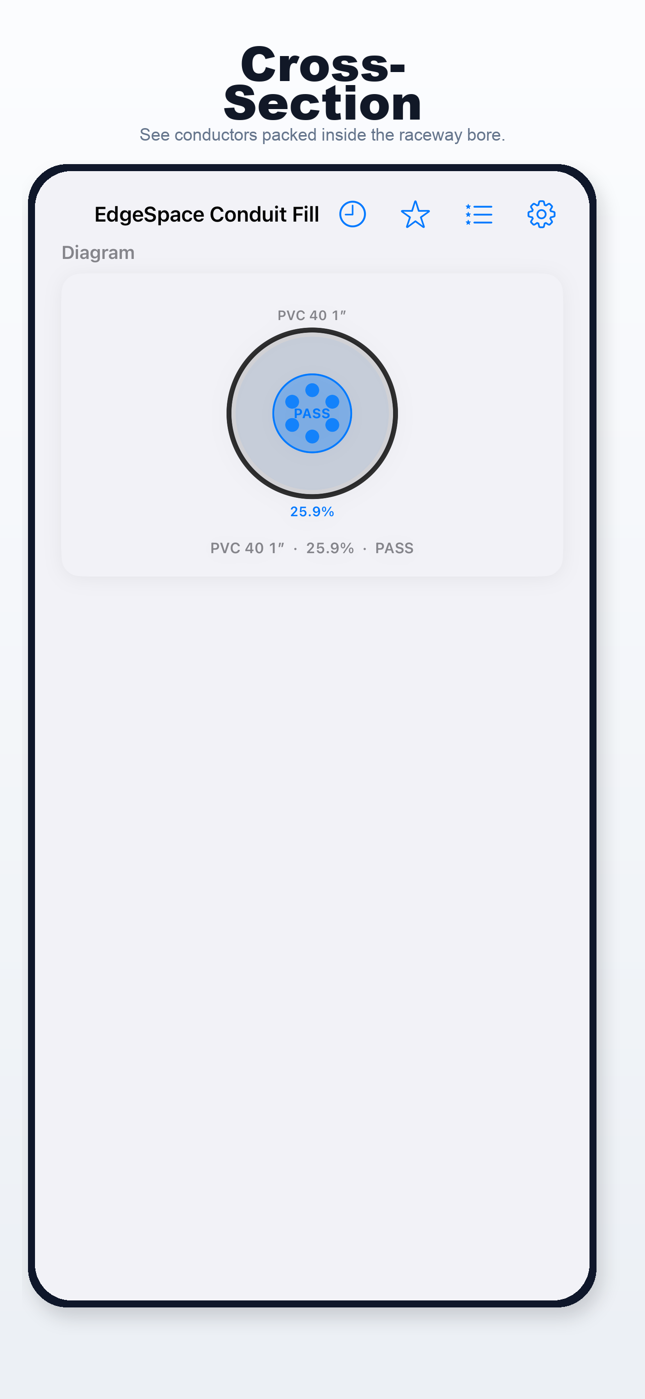Conduit Fill Calculator iPhone screen 3