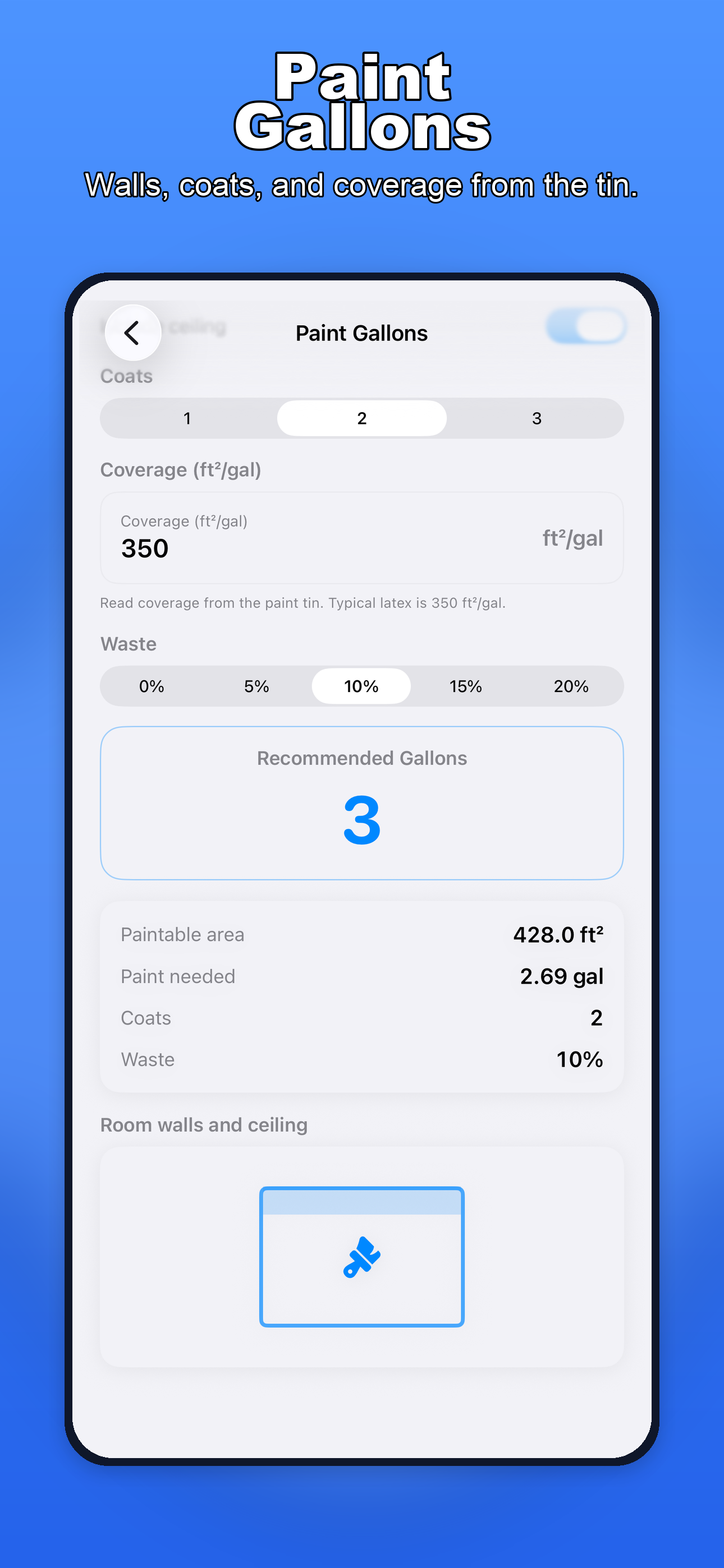Material Takeoff Calculator iPhone screen 2