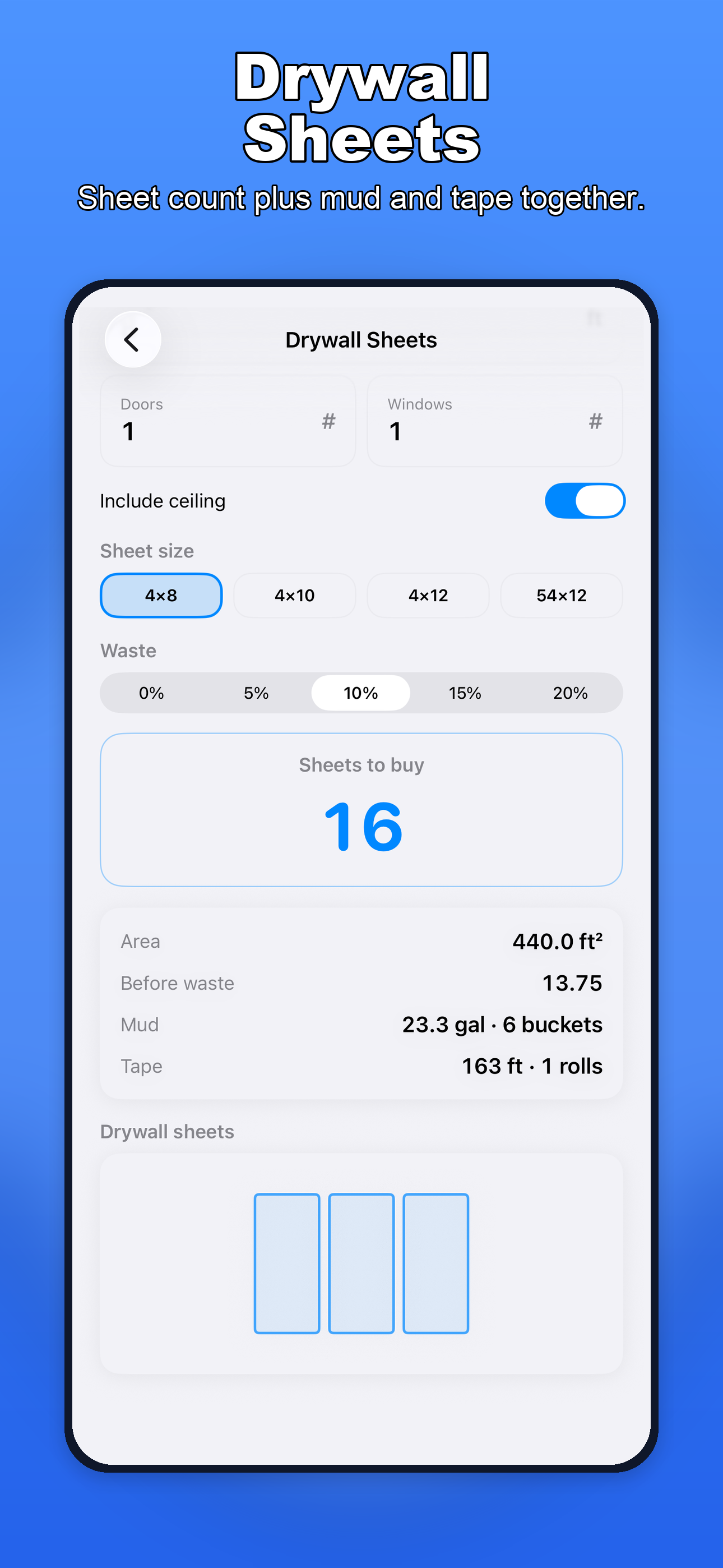 Material Takeoff Calculator iPhone screen 4