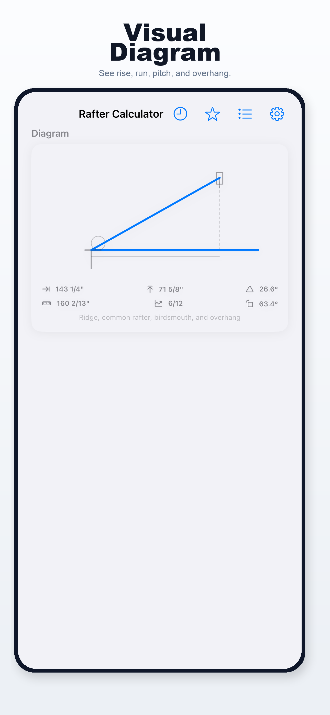 Rafter Calculator iPhone screen 3