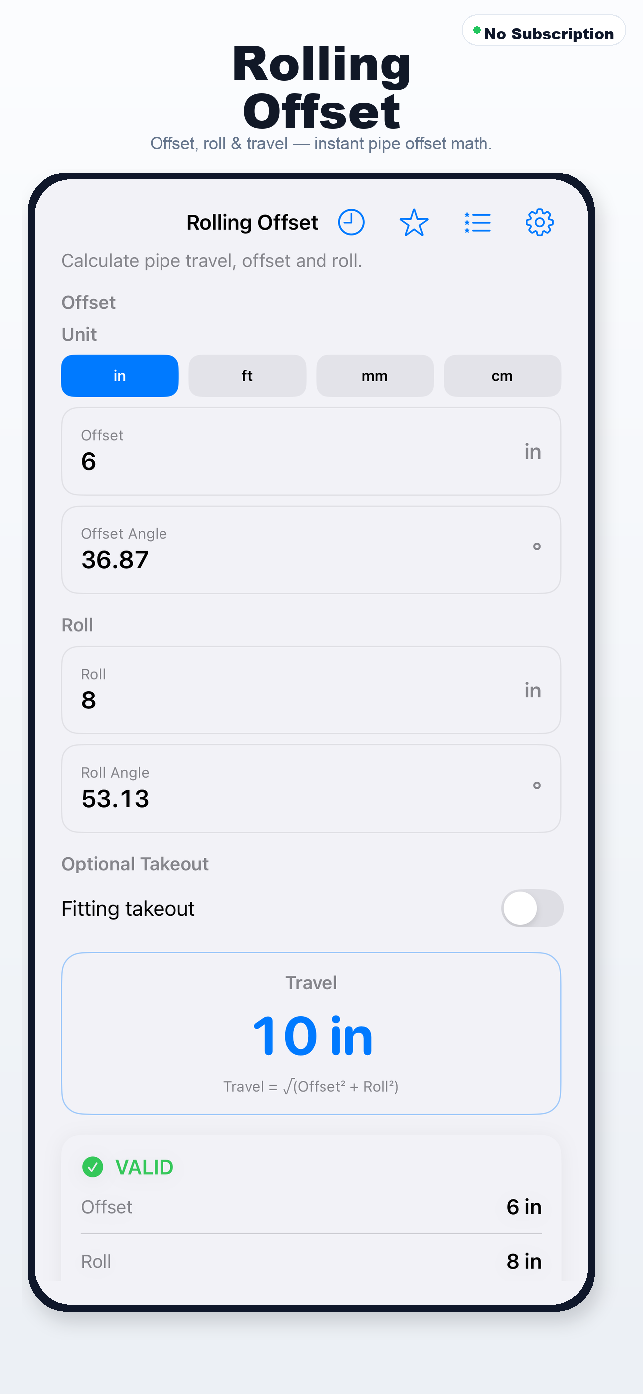 Rolling Offset Calculator App Store preview
