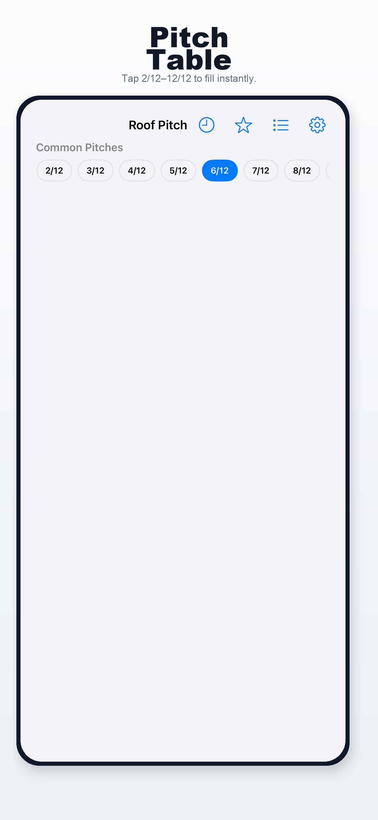 Roof Pitch Calculator iPhone screen 4