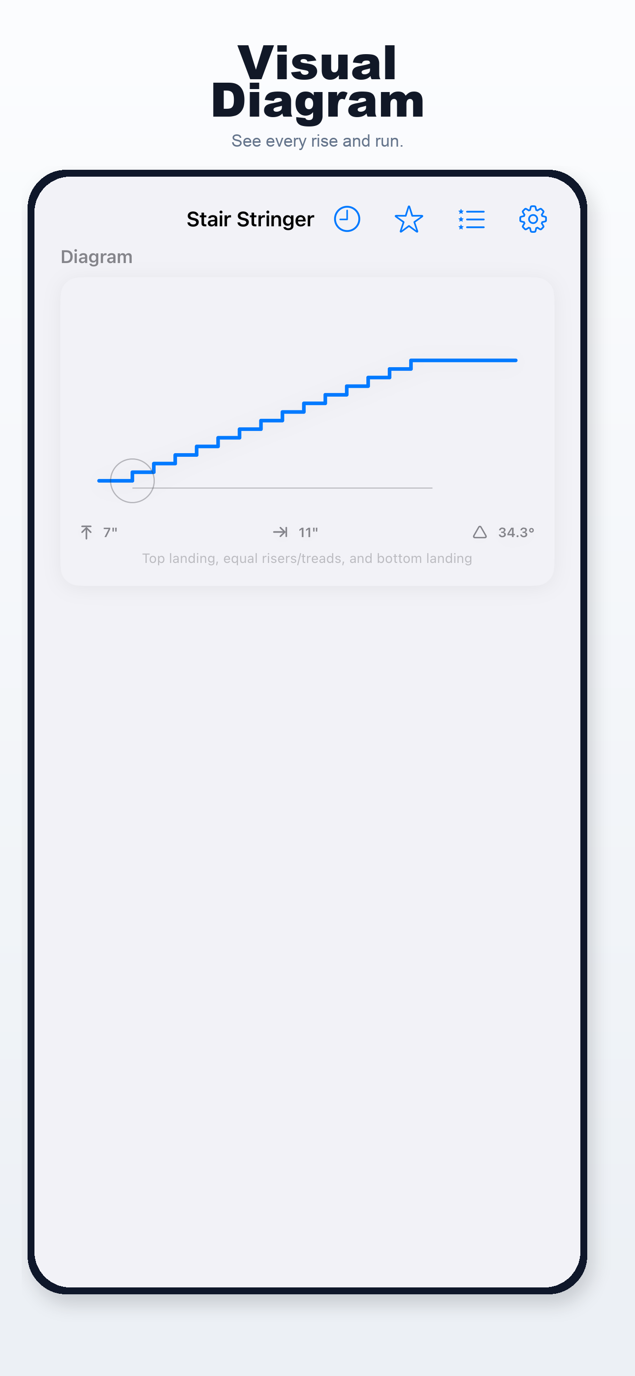 Stair Stringer Calculator iPhone screen 3