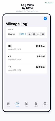 IFTA Ledger iPhone screen 2