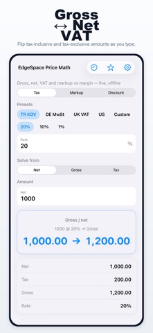 EdgeSpace Price Math App Store preview