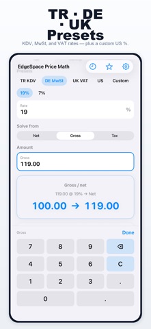 EdgeSpace Price Math iPhone screen 3