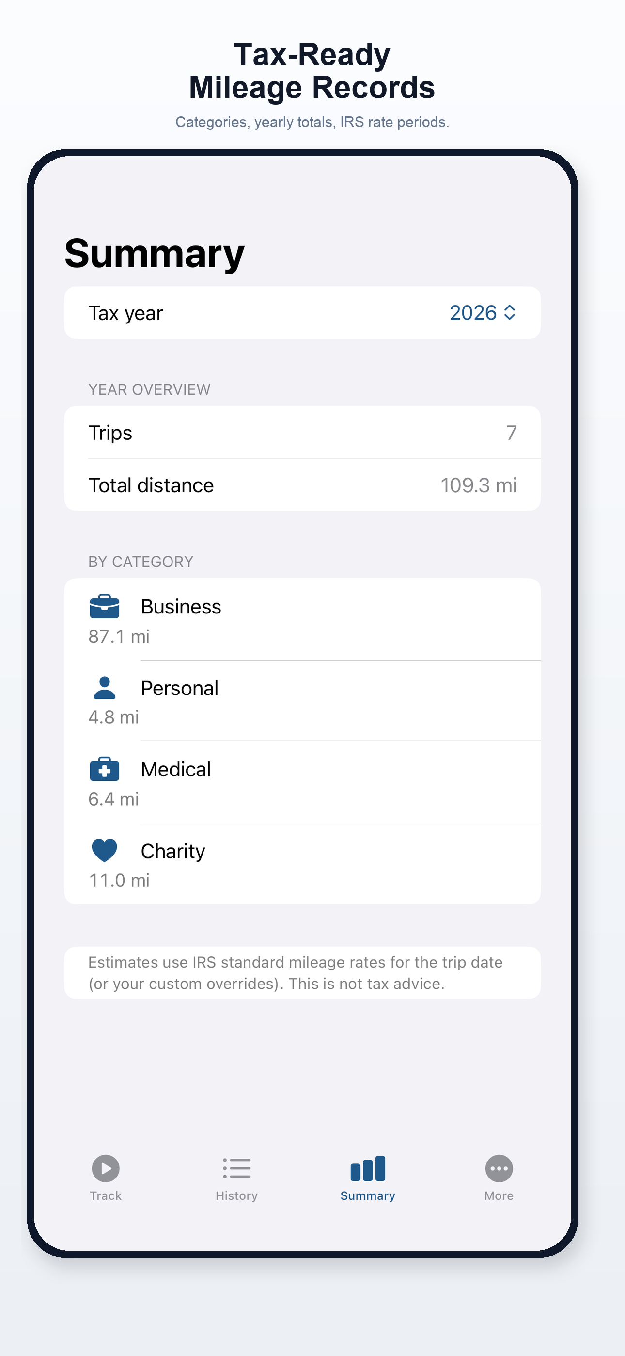 TripDeduct: Mileage Tracker iPhone screen 3
