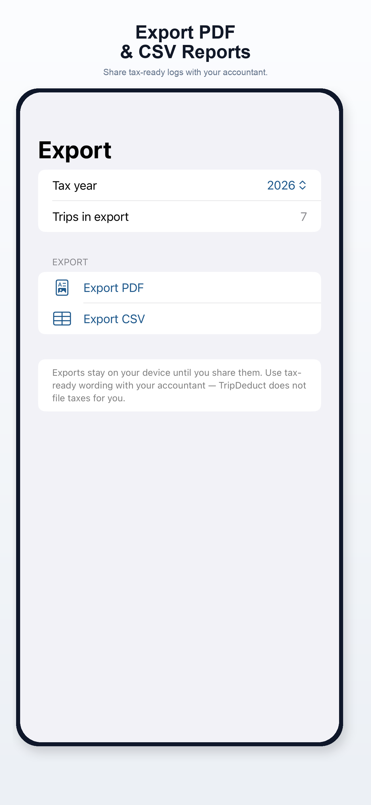 TripDeduct: Mileage Tracker iPhone screen 4